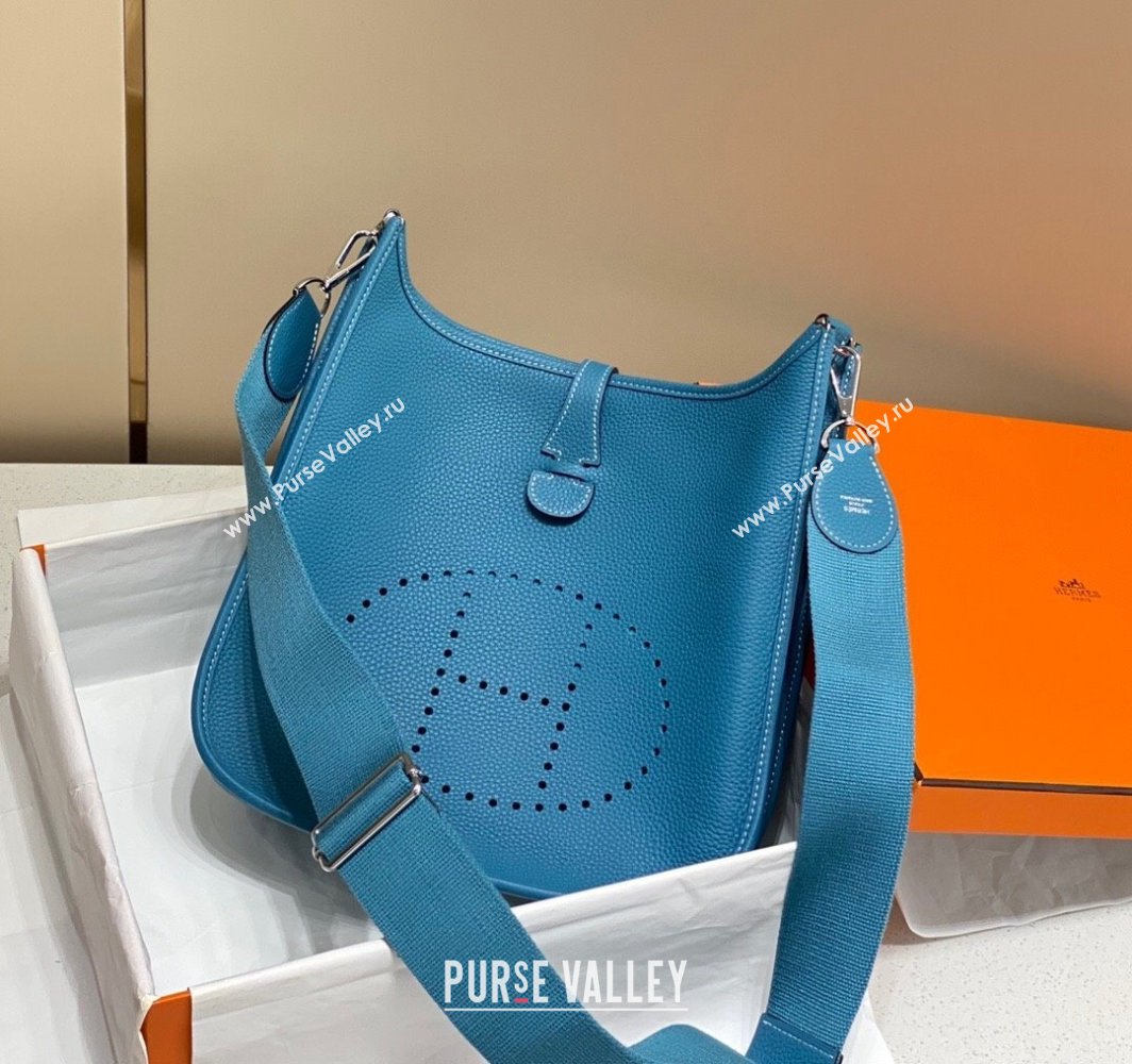 Hermes Evelyne Bag 29cm in Togo Calfskin Leather Denim Blue 2025 (FL-250808133)