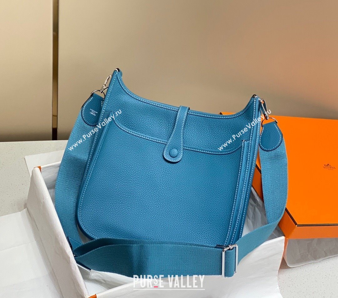 Hermes Evelyne Bag 29cm in Togo Calfskin Leather Denim Blue 2025 (FL-250808133)