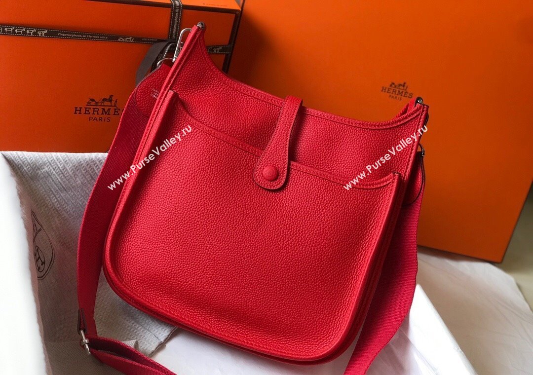 Hermes Evelyne Bag 29cm in Togo Calfskin Leather Chinese Red 2025 (FL-250808134)
