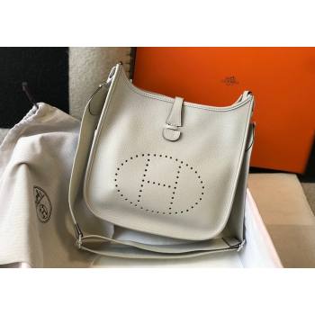 Hermes Evelyne Bag 29cm in Togo Calfskin Leather Pearly Grey 2025 (FL-250808135)