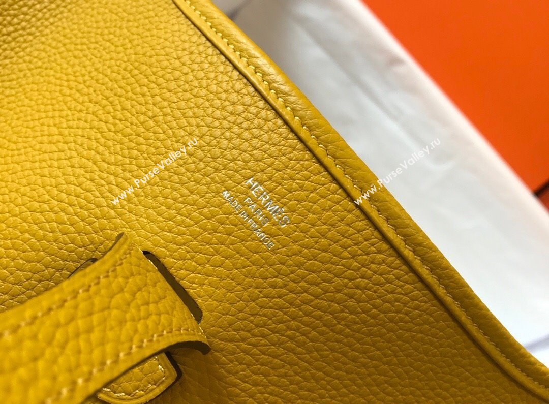 Hermes Evelyne Bag 29cm in Togo Calfskin Leather Amber Yellow 2025 (FL-250808138)
