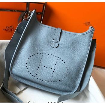 Hermes Evelyne Bag 29cm in Togo Calfskin Leather Linen Blue 2025 (FL-250808139)