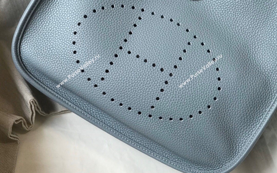 Hermes Evelyne Bag 29cm in Togo Calfskin Leather Linen Blue 2025 (FL-250808139)