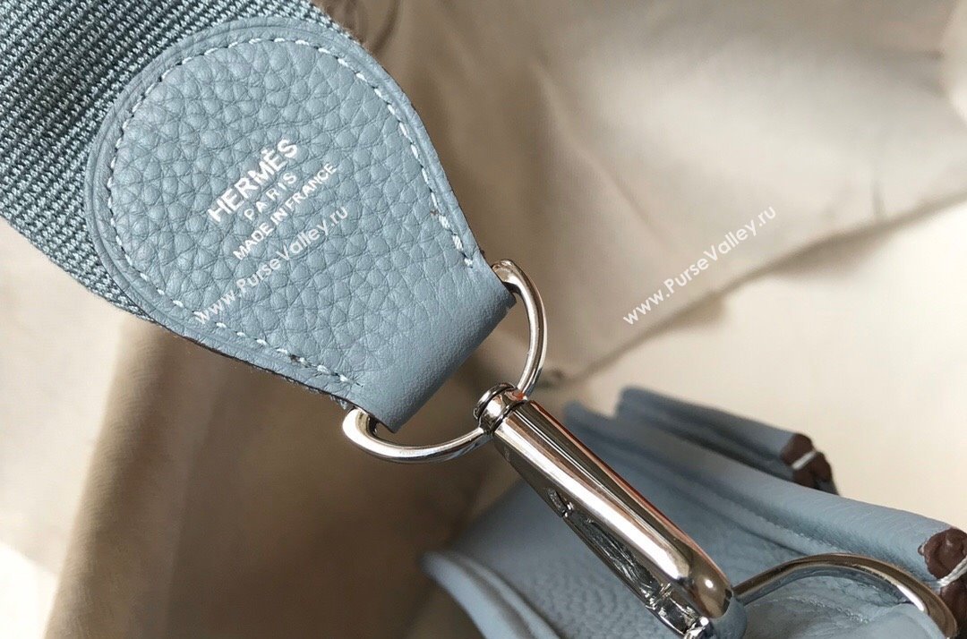 Hermes Evelyne Bag 29cm in Togo Calfskin Leather Linen Blue 2025 (FL-250808139)