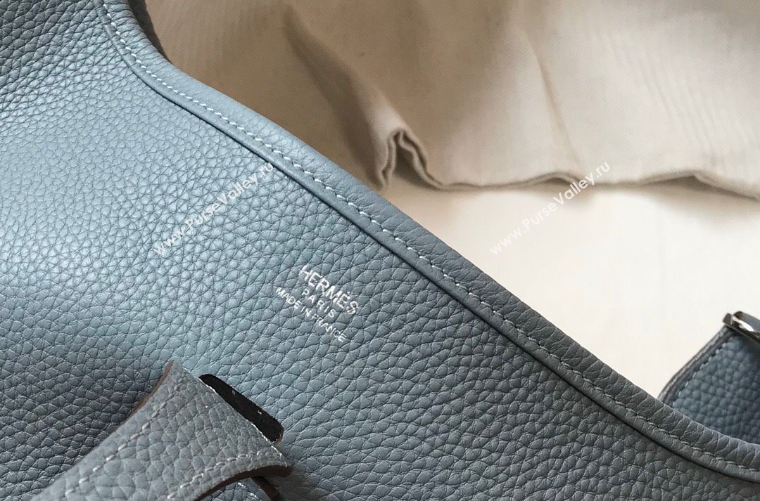 Hermes Evelyne Bag 29cm in Togo Calfskin Leather Linen Blue 2025 (FL-250808139)