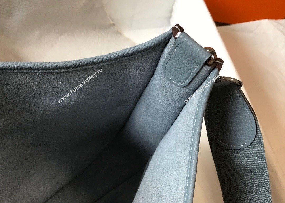Hermes Evelyne Bag 29cm in Togo Calfskin Leather Linen Blue 2025 (FL-250808139)