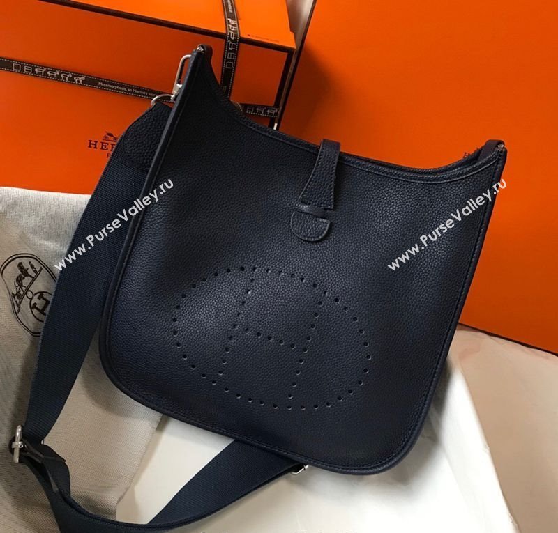Hermes Evelyne Bag 29cm in Togo Calfskin Leather Stone Blue 2025 (FL-250808141)