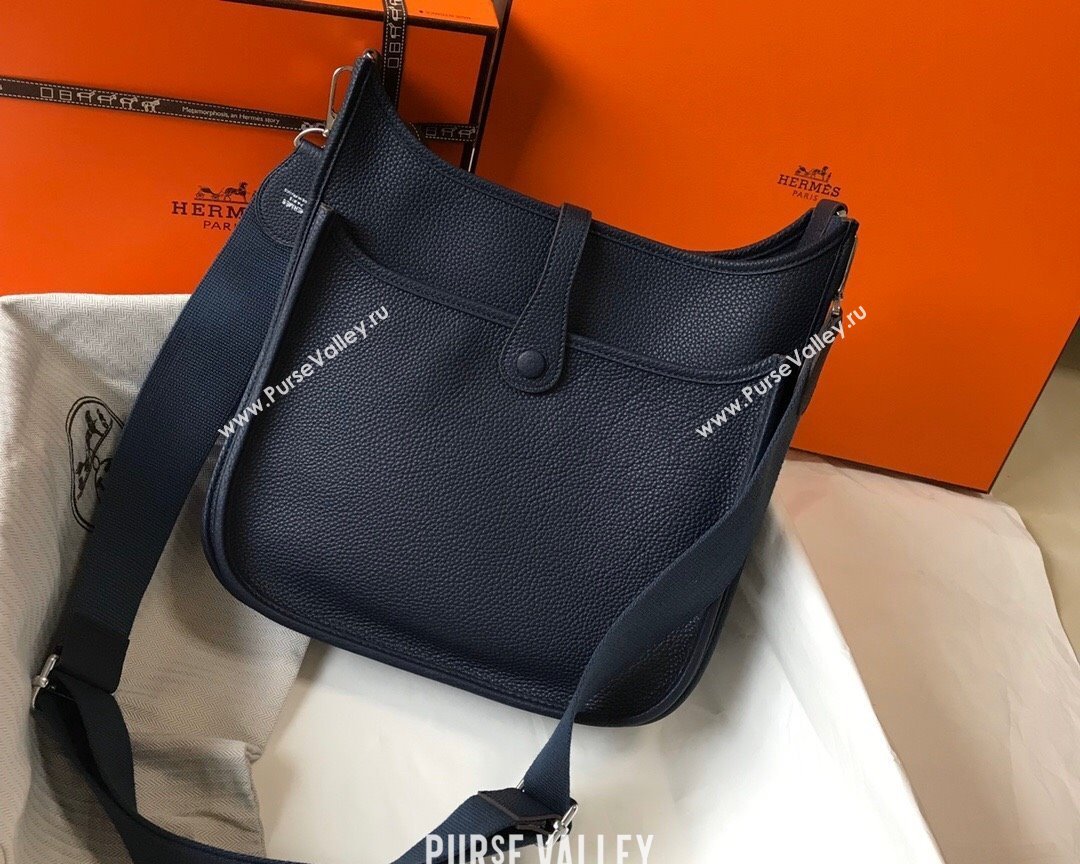Hermes Evelyne Bag 29cm in Togo Calfskin Leather Stone Blue 2025 (FL-250808141)