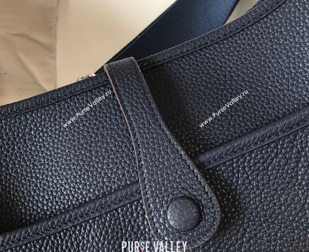 Hermes Evelyne Bag 29cm in Togo Calfskin Leather Stone Blue 2025 (FL-250808141)