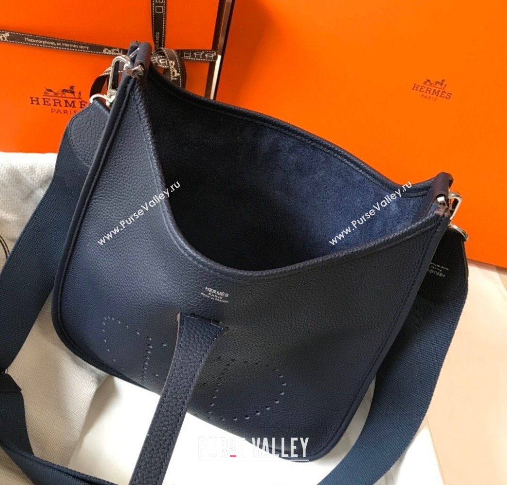 Hermes Evelyne Bag 29cm in Togo Calfskin Leather Stone Blue 2025 (FL-250808141)