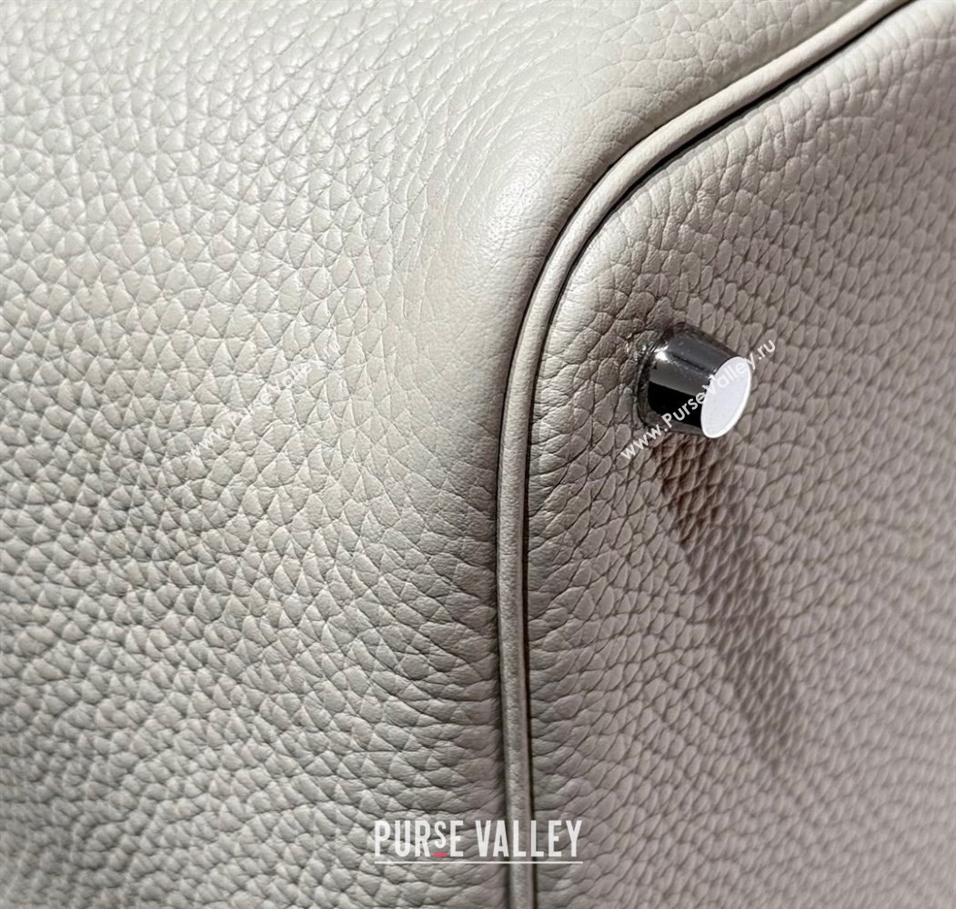 Hermes Picotin Lock Bag 22cm in Togo Calfskin Leather Pearly Grey 2025 (FL-250808156)