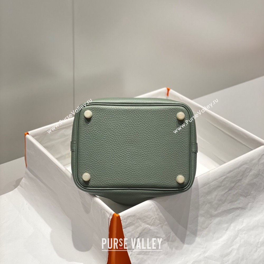 Hermes Picotin Lock Mini Bag 18cm in Togo Calfskin Leather Almond Green 2025 (FL-250809020)