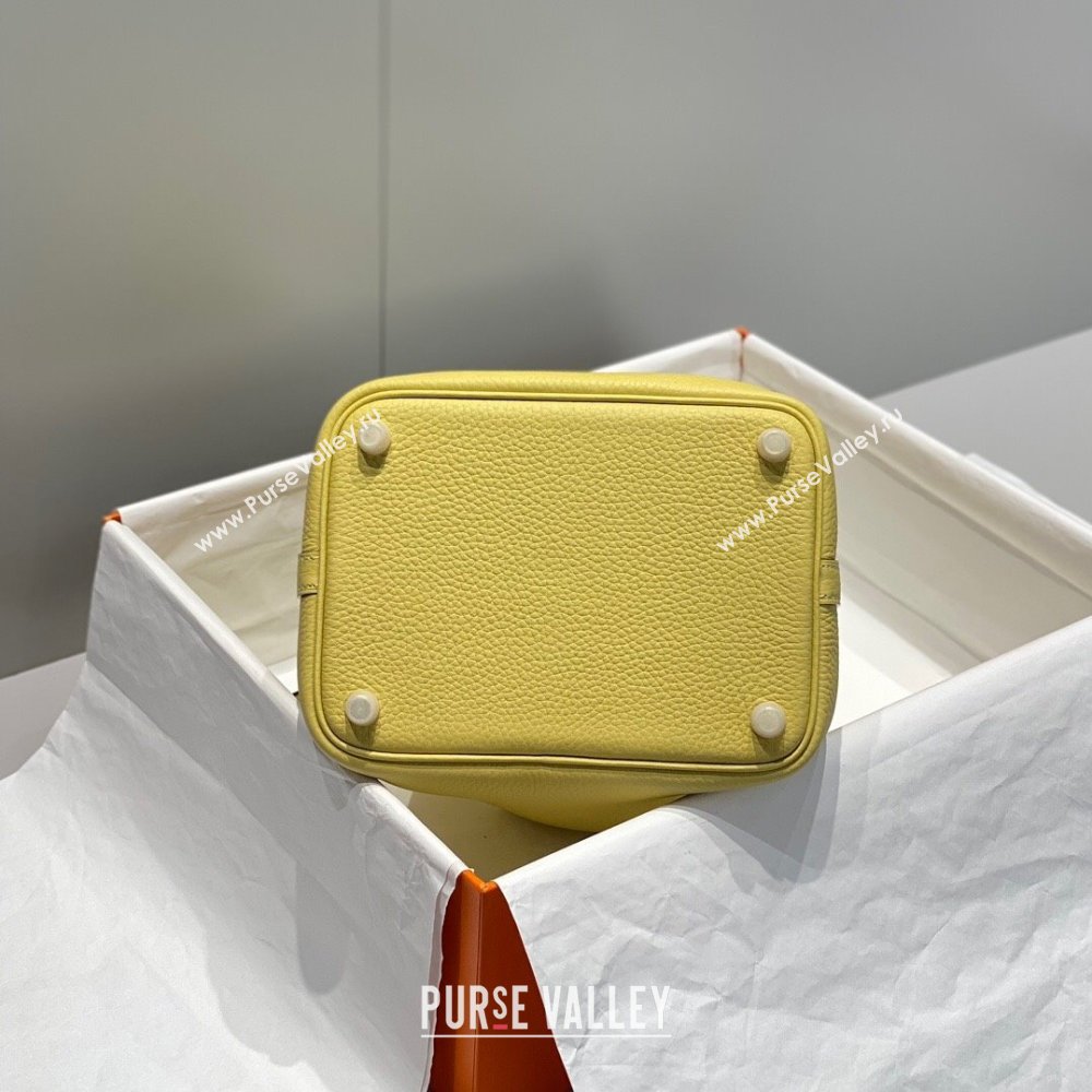 Hermes Picotin Lock Mini Bag 18cm in Togo Calfskin Leather Chick Yellow 2025 (FL-250809025)