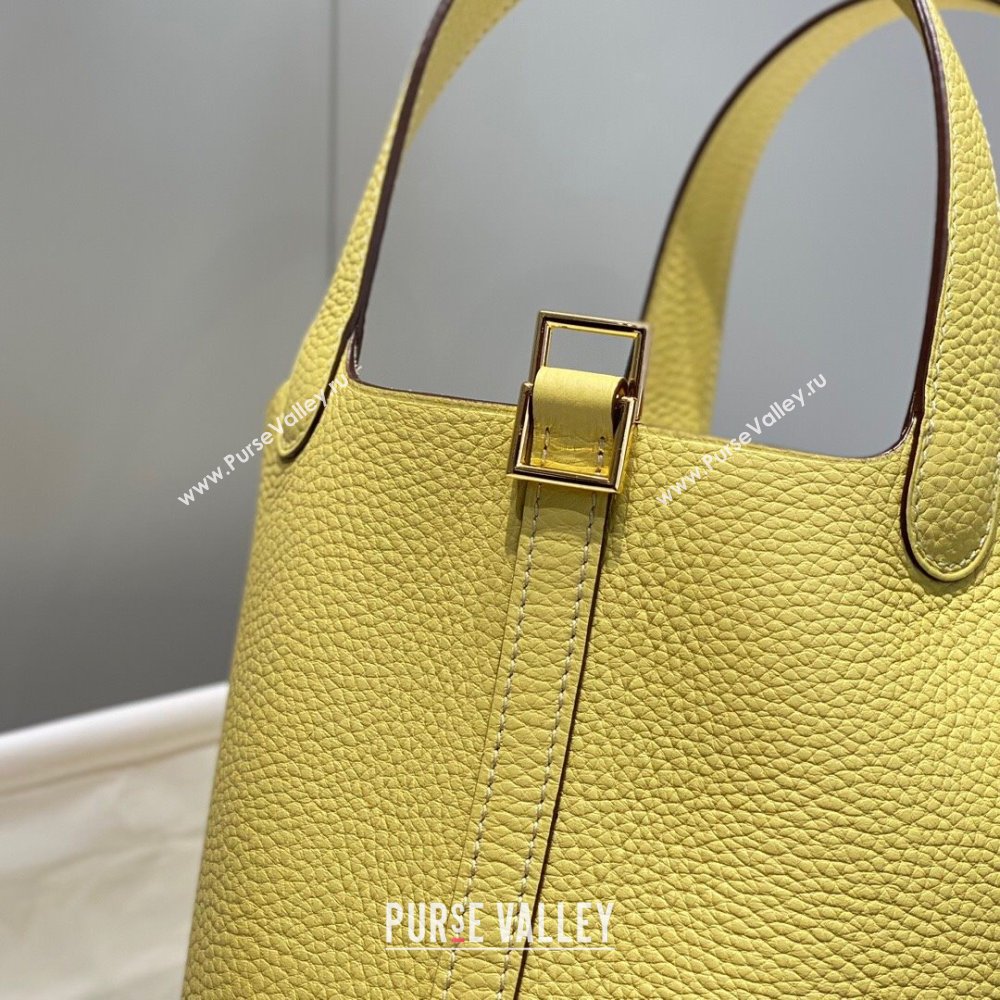 Hermes Picotin Lock Mini Bag 18cm in Togo Calfskin Leather Chick Yellow 2025 (FL-250809025)