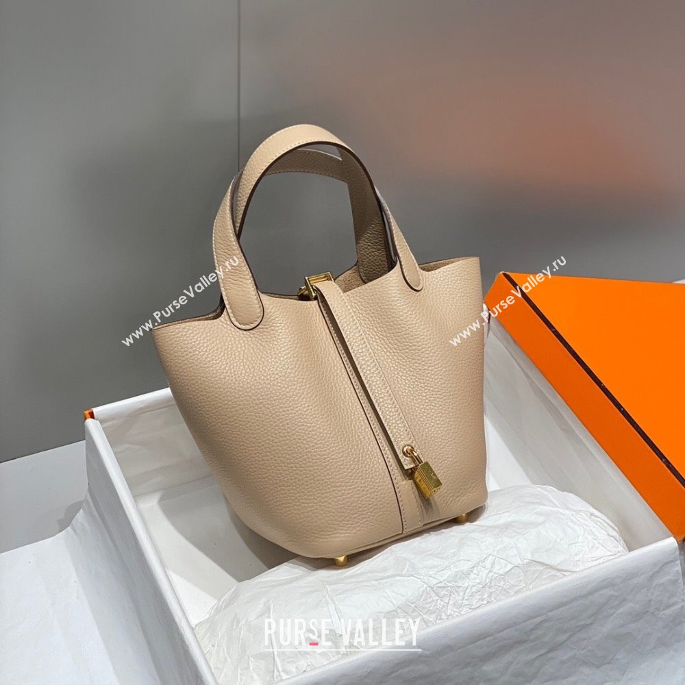 Hermes Picotin Lock Mini Bag 18cm in Togo Calfskin Leather Coat Grey 2025 (FL-250809026)