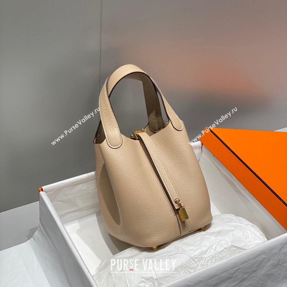 Hermes Picotin Lock Mini Bag 18cm in Togo Calfskin Leather Coat Grey 2025 (FL-250809026)