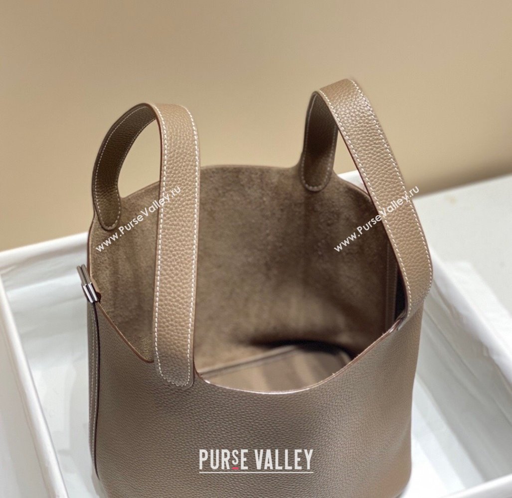 Hermes Picotin Lock Mini Bag 18cm in Togo Calfskin Leather Elephant Grey 2025 (FL-250809029)