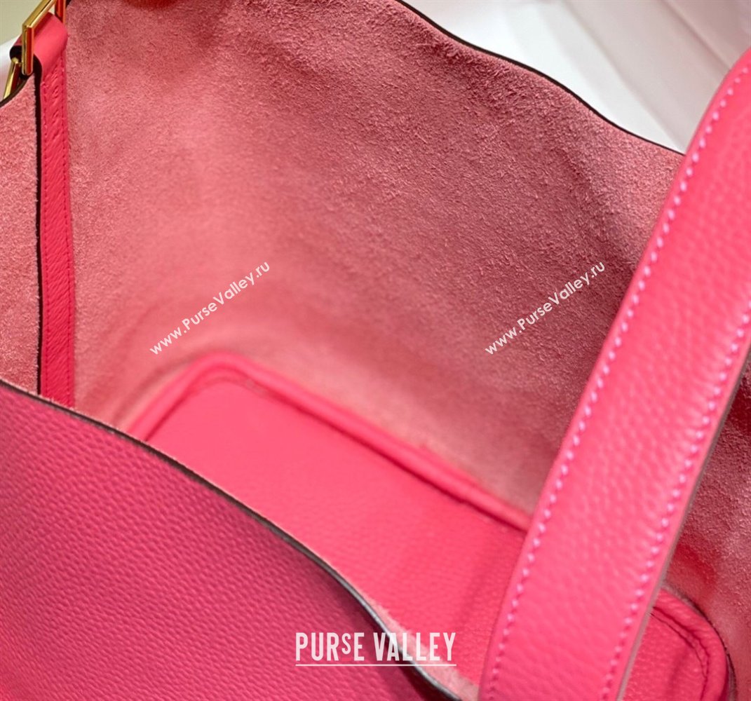 Hermes Picotin Lock Mini Bag 18cm in Togo Calfskin Leather Lipstick Pink 2025 (FL-250809030)
