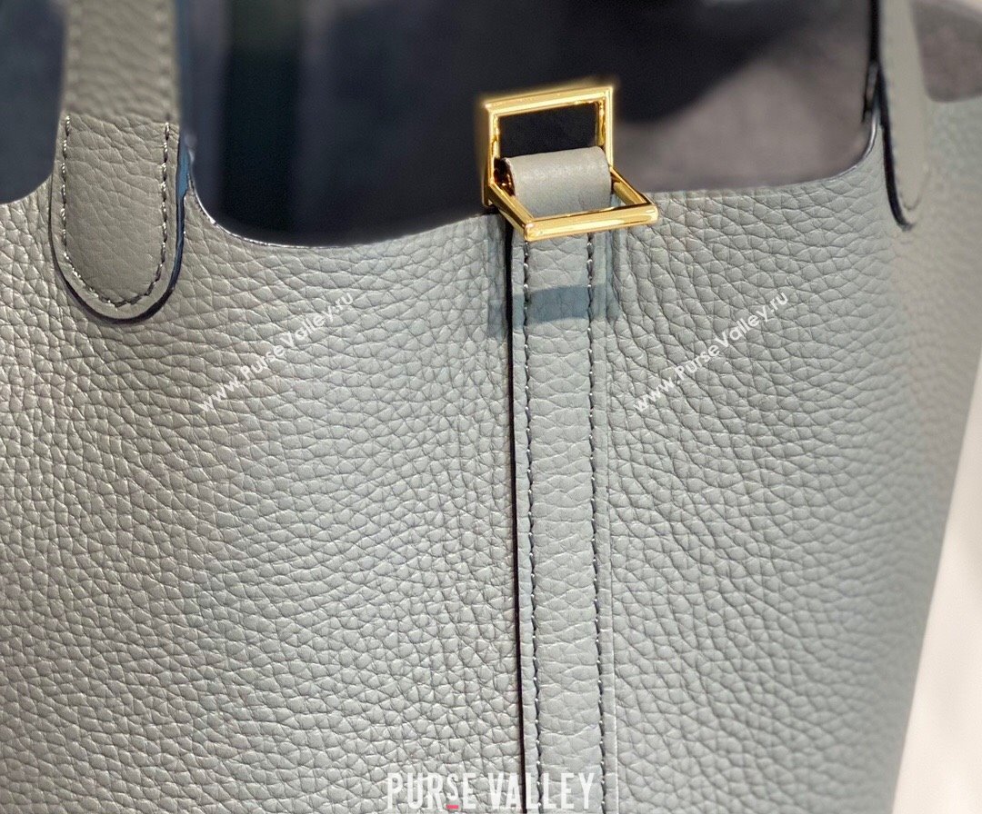 Hermes Picotin Lock Mini Bag 18cm in Togo Calfskin Leather Cloud Grey 2025 (FL-250809031)