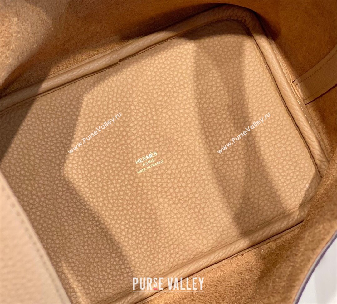 Hermes Picotin Lock Mini Bag 18cm in Togo Calfskin Leather Milk Tea Beige 2025 (FL-250809032)