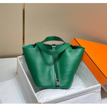 Hermes Picotin Lock Mini Bag 18cm in Togo Calfskin Leather Emerald Green 2025 (FL-250809033)