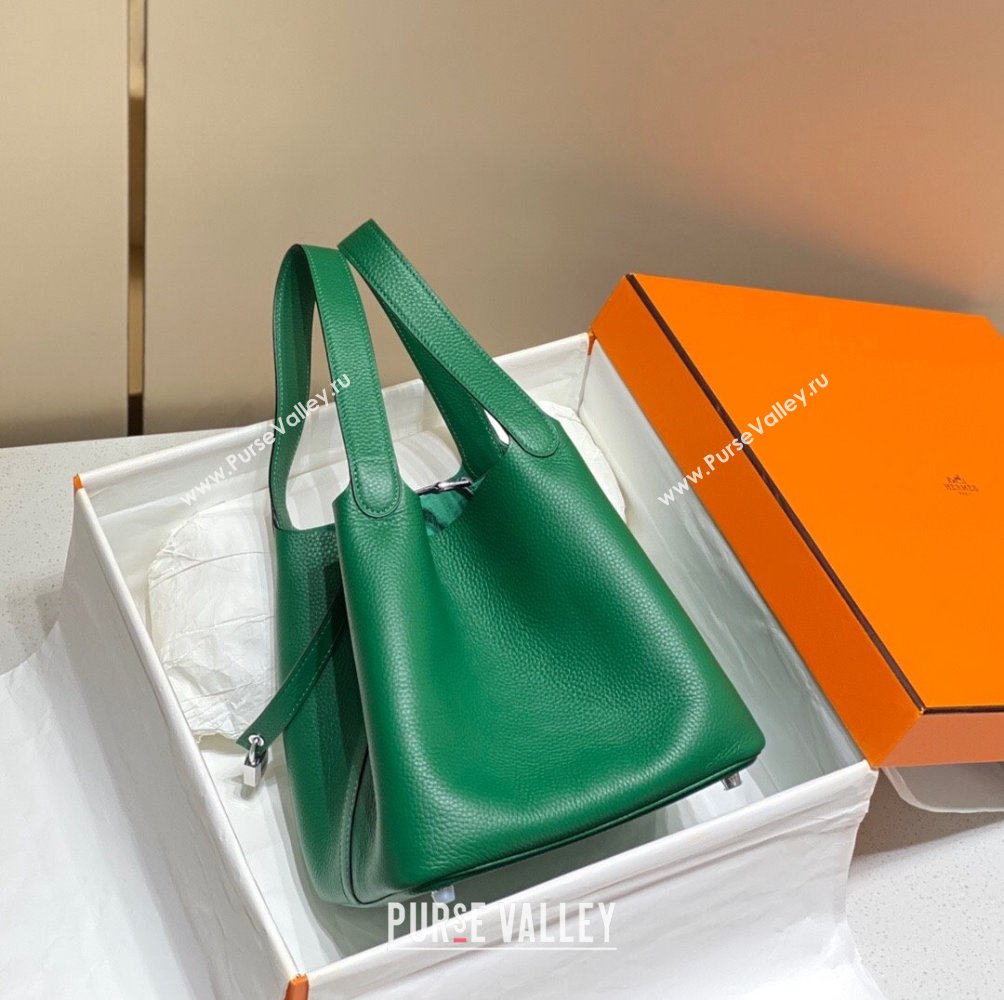 Hermes Picotin Lock Mini Bag 18cm in Togo Calfskin Leather Emerald Green 2025 (FL-250809033)
