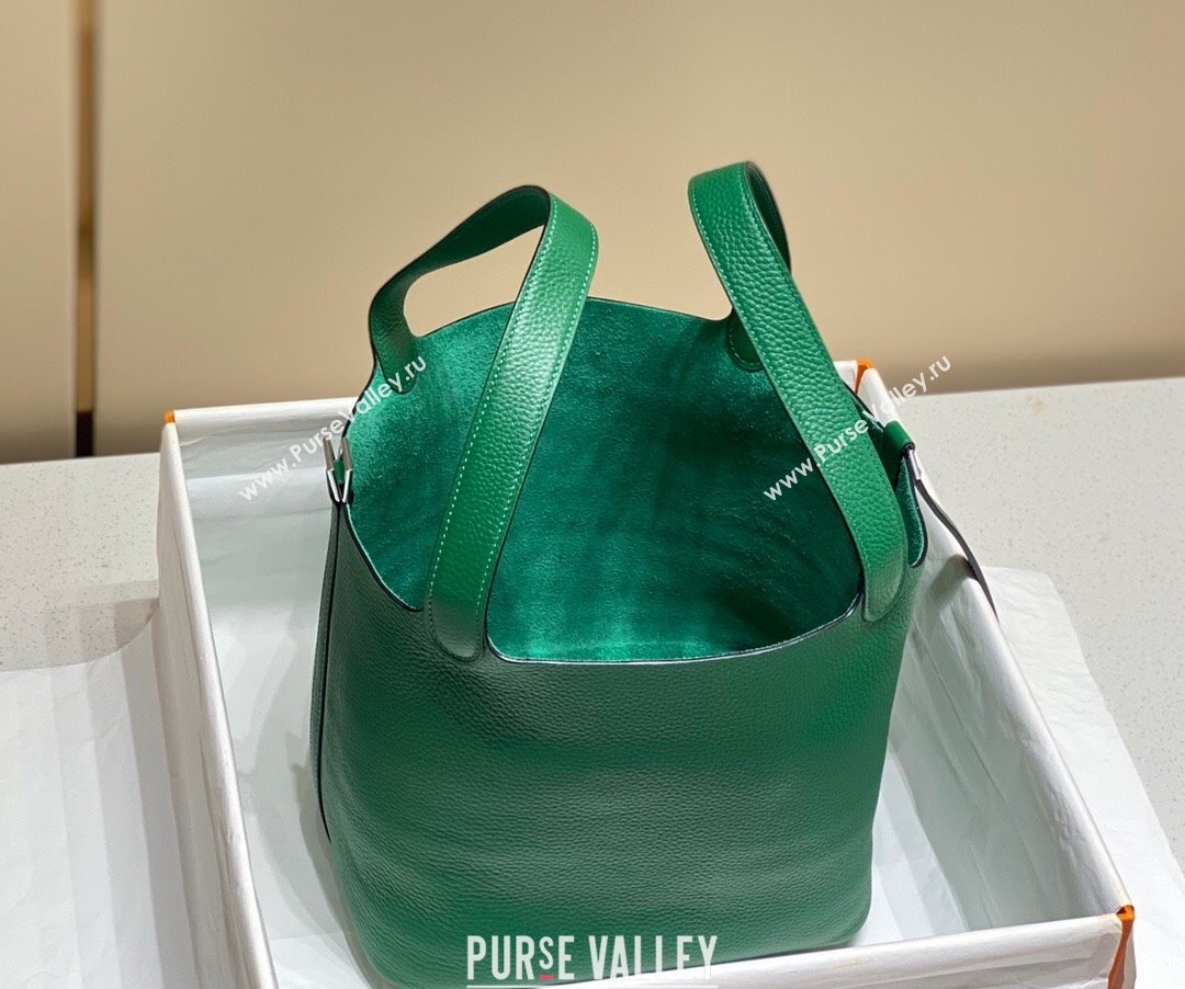 Hermes Picotin Lock Mini Bag 18cm in Togo Calfskin Leather Emerald Green 2025 (FL-250809033)