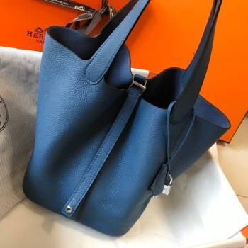 Hermes Picotin Lock Mini Bag 18cm in Togo Calfskin Leather Agate Blue 2025 (FL-250809037)