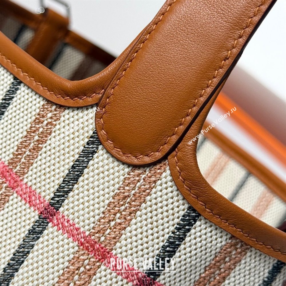 Hermes Picotin Lock Mini Bag 18cm in Plaid Canvas and Calfskin Brown 2025 ( Half Handmade) (FL-250809039)
