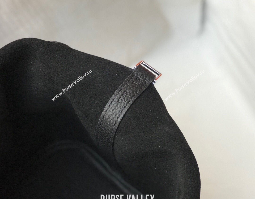 Hermes Picotin Lock Mini Bag 18cm in Togo Calfskin Leather Black/Silver 2025 (FL-250809002)