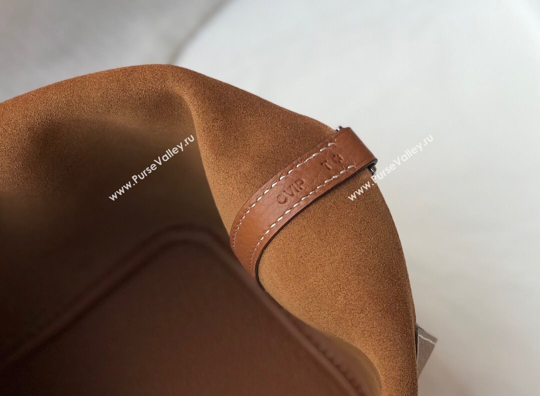 Hermes Picotin Lock Mini Bag 18cm in Togo Calfskin Leather Brown/Silver 2025 (FL-250809016)