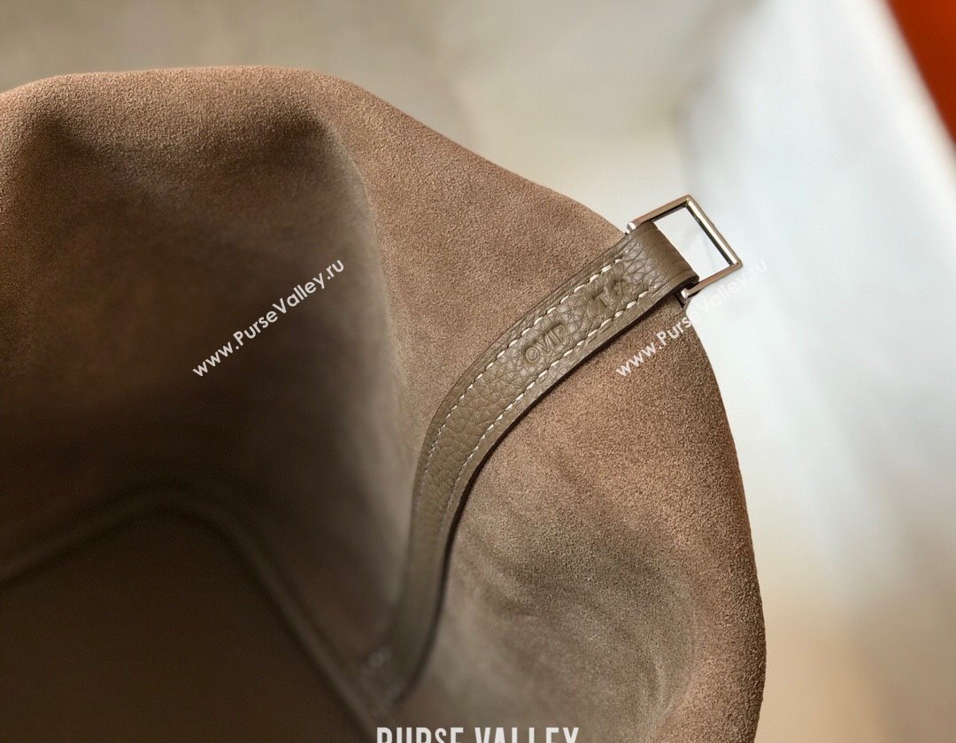 Hermes Picotin Lock Mini Bag 18cm in Togo Calfskin Leather Dove Grey/Silver 2025 (FL-250809017)