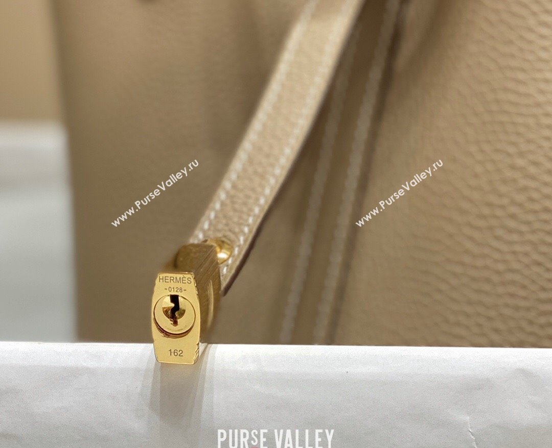 Hermes Picotin Lock Mini Bag 18cm in Togo Calfskin Leather Dove Grey/Gold 2025 (FL-250809018)