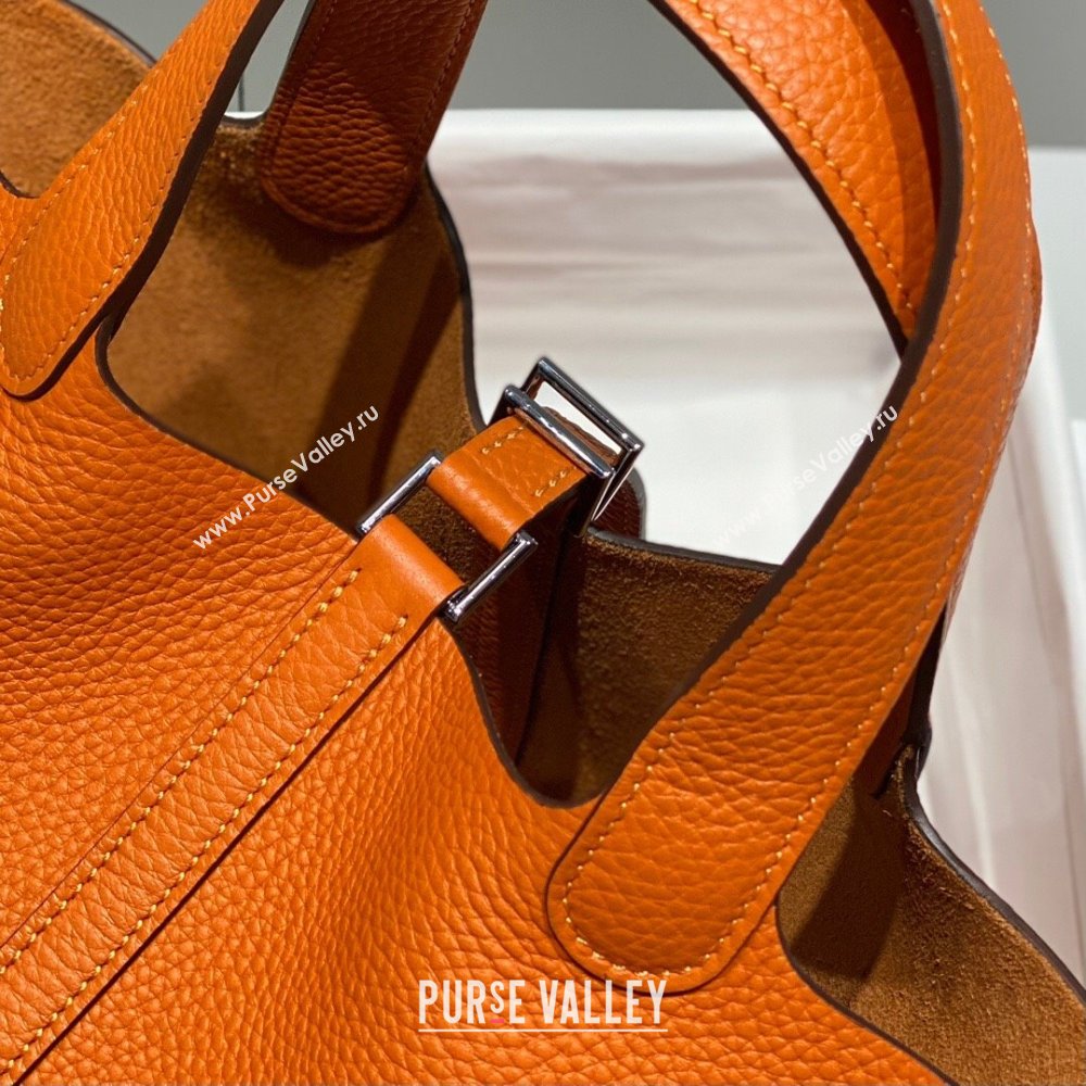 Hermes Picotin Lock Mini Bag 18cm in Togo Calfskin Leather Fire Orange 2025 (FL-250809019)