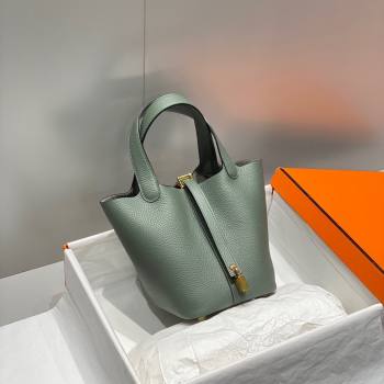Hermes Picotin Lock Mini Bag 18cm in Togo Calfskin Leather Almond Green 2025 (FL-250809020)