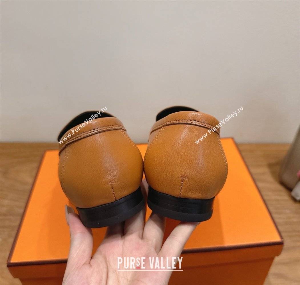 Hermes Royal Loafers in Calfskin Leather with Fringe Brown2 2025 H082006 (XC-250820055)