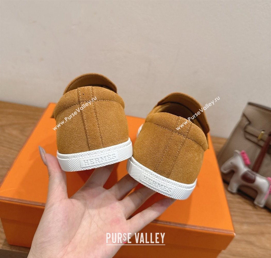 Hermes Like Loafers in Suede Yellow 2025 H082009 (XC-250820103)