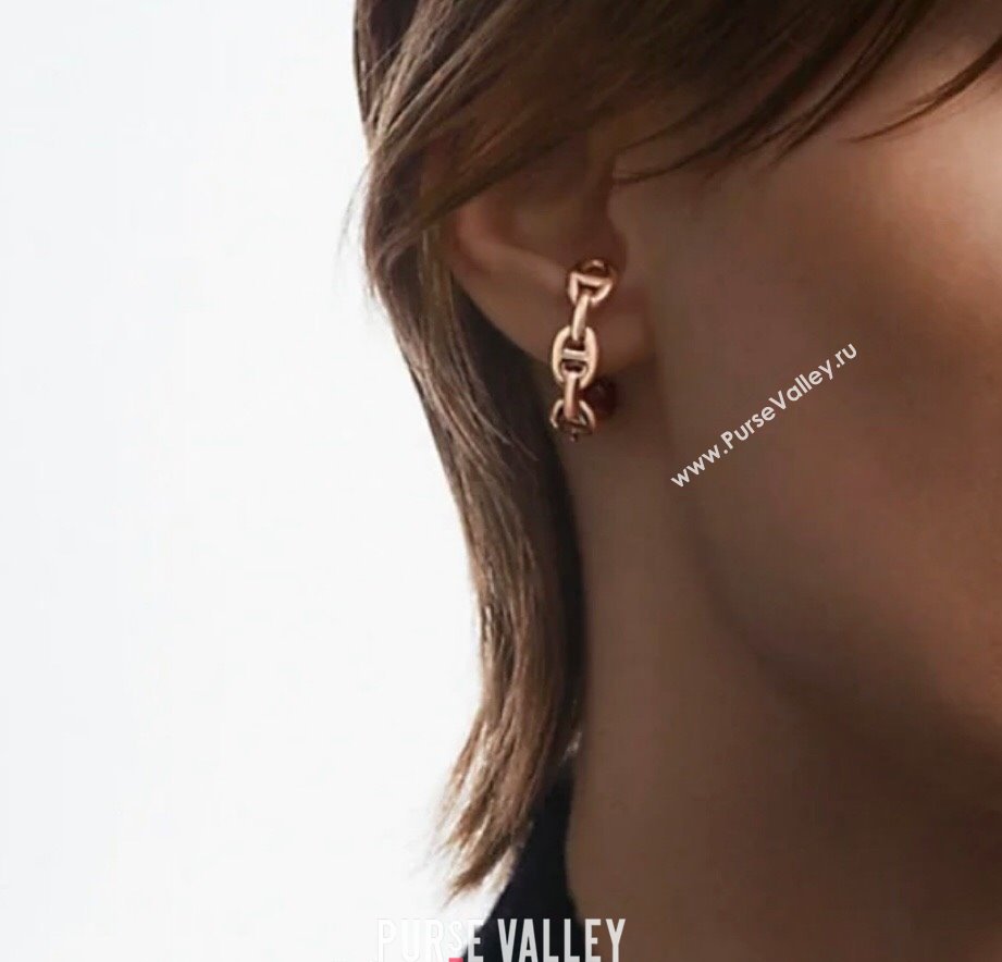 Hermes Chaine dancre Enchainee hoop earrings Silver 2025 H0917019 (YF-250917020)