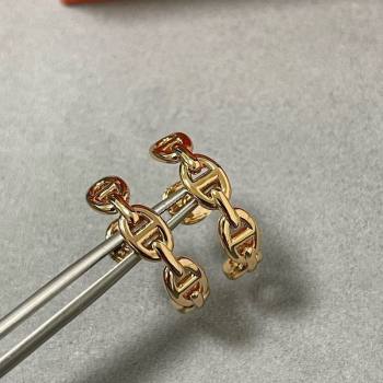 Hermes Chaine dancre Enchainee hoop earrings Gold 2025 H0917019 (YF-250917019)