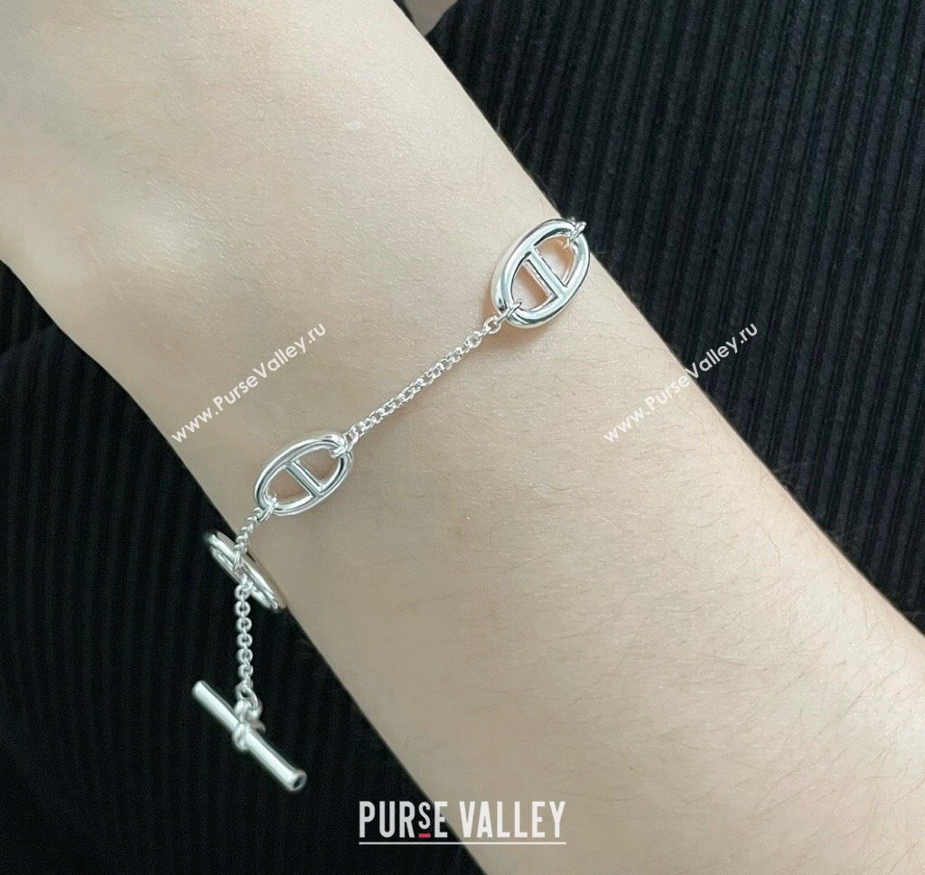 Hermes Farandole Chain Bracelet Silver 2025 H0917021 (YF-250917021)