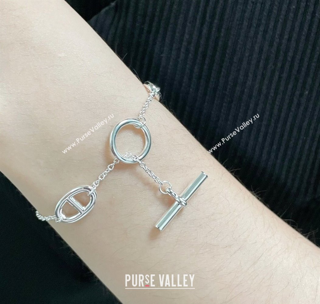 Hermes Farandole Chain Bracelet Silver 2025 H0917021 (YF-250917021)