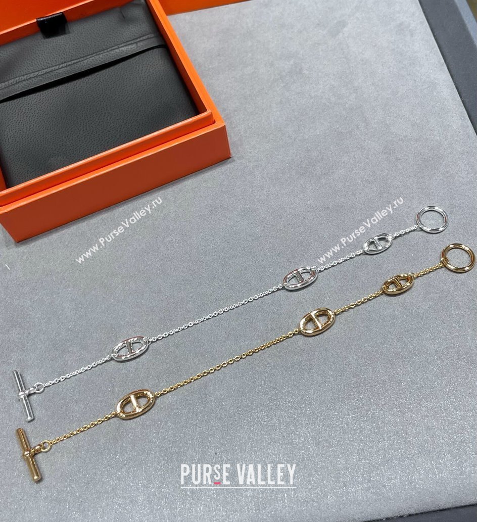 Hermes Farandole Chain Bracelet Silver 2025 H0917021 (YF-250917021)