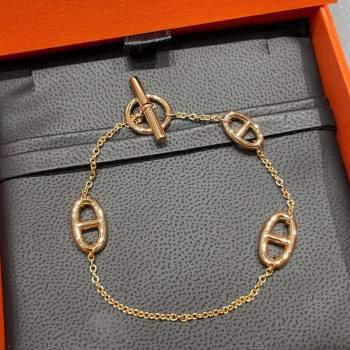 Hermes Farandole Chain Bracelet Gold 2025 H0917021 (YF-250917022)