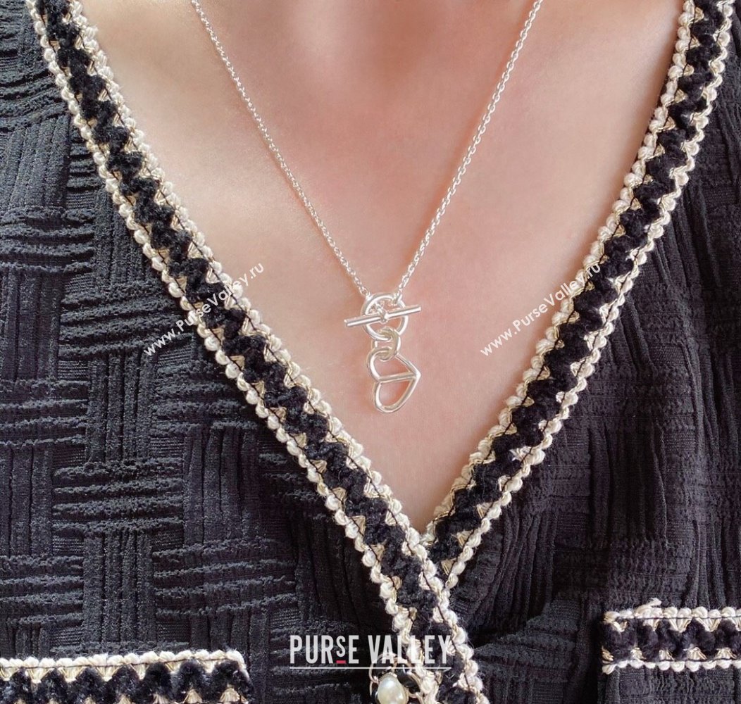 Hermes Cache-Coeur Amulette Pendant Necklace Silver 2025 (YF-250917028)