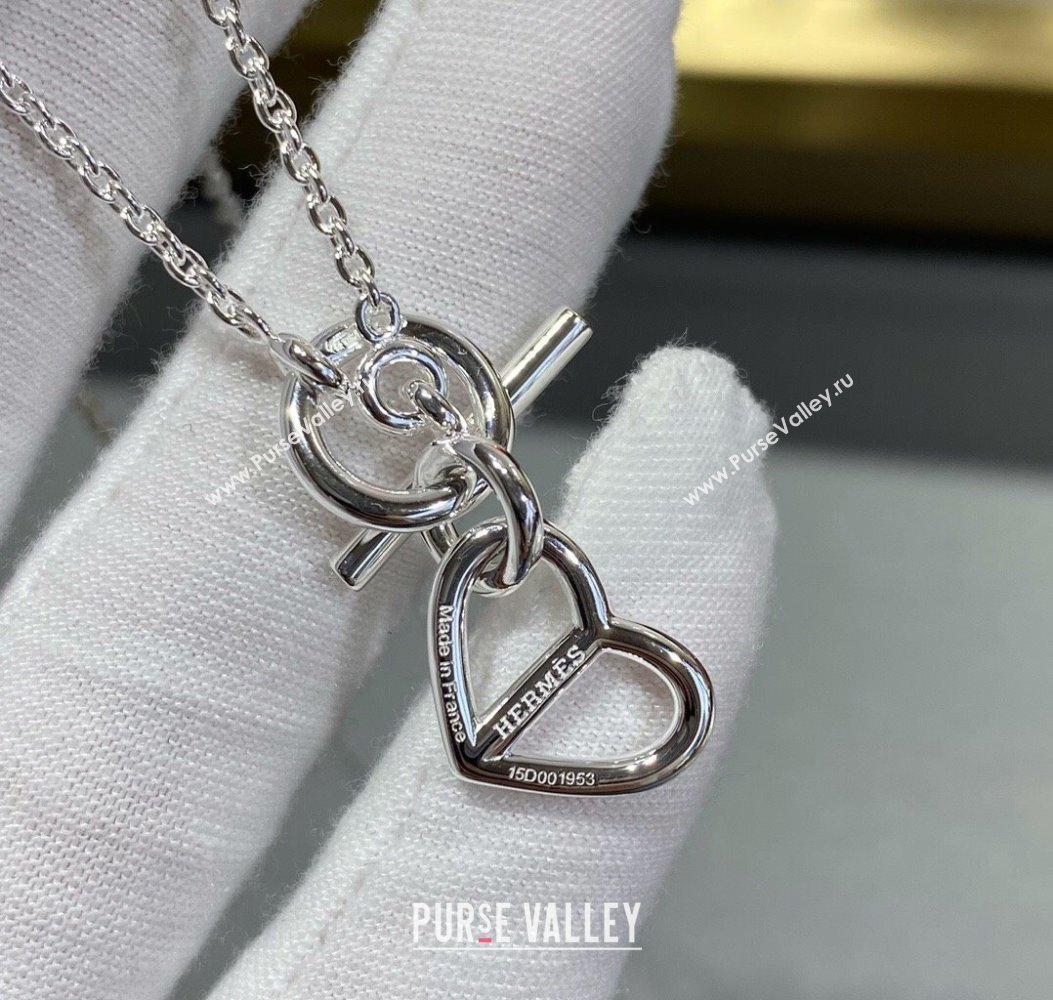 Hermes Cache-Coeur Amulette Pendant Necklace Silver 2025 (YF-250917028)
