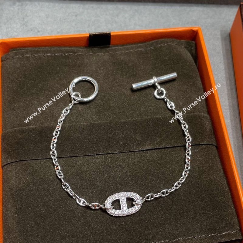 Hermes Farandole Chain Bracelet with Strass Silver 2025 H0917005 (YF-250917007)