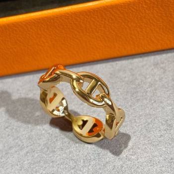 Hermes Chaine dancre Enchainee finger ring Gold 2025 H0917017 (YF-250917017)
