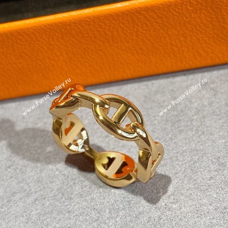 Hermes Chaine dancre Enchainee finger ring Gold 2025 H0917017 (YF-250917017)