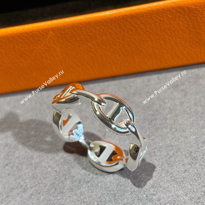 Hermes Chaine dancre Enchainee finger ring Silver 2025 H0917017 (YF-250917018)