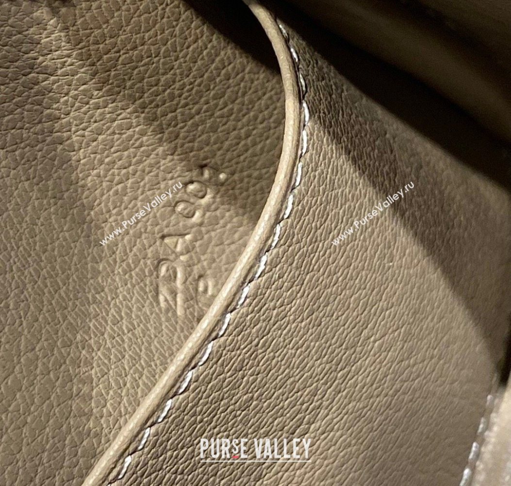 Hermes Lindy Mini Bag 19cm in Litchee-Grainy Togo Calfskin Leather Dove Grey/Gold 2025 (FL-251008026)